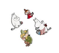 Grupo Erik Set Of 4 Pins - Moomins Merchandise | Enamel Pins, Cute Pin Badges | Moomins Gifts Under 15 Pounds, Funny Gifts For Friends