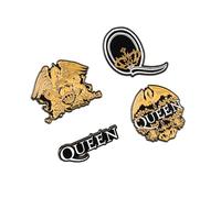 Grupo Erik Set Of 4 Enamel Pins - Queen Merchandise Band | Cute Pin Badges, Bag Pins | Queen Gifts Under 15 Pounds, Music Gifts For Men
