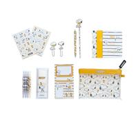 Grupo Erik Snoopy Stationery Set | Snoopy Pencil Case With A6 Notebooks, Highlighters, Sticky Notes, Paper Clips, Stickers, Pen, Pencil | Snoopy Merchandise, Snoopy Gifts