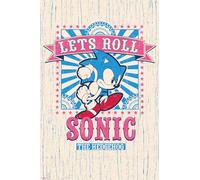 Grupo Erik Sonic Let's Roll Poster - 36 x 24 inches / 91.5 x 61 cm - Sonic Poster - Shipped Rolled Up - Cool Posters - Art Poster - Wall Posters