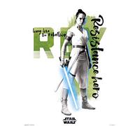 Grupo Erik Star Wars Episode Ix Rey Resistance Hero Canvas Print, Multi-Colour, 30 x 40 cm