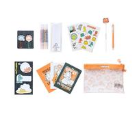 Grupo Erik Stationery Set - Garfield | Pencil Case With A6 Notebooks, Highlighters, Sticky Notes, Paper Clips, Stickers, Pen, Pencil | Garfield Gifts For Cat Lovers, Cat Stationery