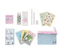 Grupo Erik Stationery Set - Moomins Gifts | Pencil Case With A6 Notebooks, Highlighters, Sticky Notes, Paper Clips, Stickers, Pen, Pencil | Moomin Gifts, Cute Stationery