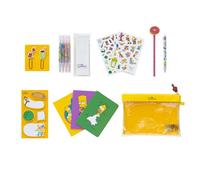 Grupo Erik Stationery Set - The Simpsons Gifts | Pencil Case with A6 Notebooks, Highlighters, Sticky Notes, Paper Clips, Stickers, Pen, Pencil | The Simpsons Merchandise, Funny Stationery Gifts