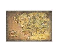 Grupo Erik The Lord of the Rings Map Of Middle Earth Poster - 36 x 24 inches / 91.5 x 61 cm - Shipped Rolled Up - LOTR Poster - Cool Posters - Art Poster - Posters and Prints - Wall Posters