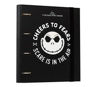 Grupo Erik 4 Ring Binder A4 - Disney The Nightmare Before Christmas Gifts | 10.6 x 12.6 inches - 27 x 32 cm - A4 Ring Binder Folder, Document Folder | Disney Stationery