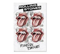Grupo Erik The Rolling Stones Foreign Tongues Poster - 36 x 24 in, Gifts | 91.5 x 61 cm Shipped Rolled Up - Cool Posters, Art Poster, Wall Posters & Prints | The Rolling Stones Merch, Music Gifts
