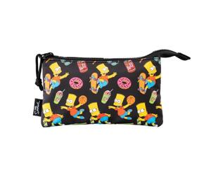 Grupo Erik The Simpsons 3 Compartment Pencil Case - Stationery Gifts, Merch | School Pencil Case, Cute Makeup Bag, Back to School Supplies, Office Stationery Supplies | The Simpsons Merchandise