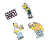 Grupo Erik Set Of 4 Enamel Pins - The Simpsons Merchandise | Cute Pin Badges, Bag Pins | The Simpsons Gifts Under 15 Pounds, Homer Simpson Gifts For Friends