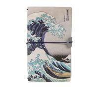 Grupo Erik Travel Journal - Hokusai PU Leather Notebook Travelers | Diary Journal, Travel Notebook, Travel Accessories, Travel Gifts, Travel Gift | The Great Wave Off Kanagawa