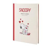 Grupo Erik Undated Planner Notebook - Snoopy Gifts for Dog Lovers | Undated Diary A5 Week to View with Stickers & Bookmark | Snoopy Stationery Gifts under 15 Pounds