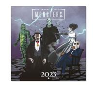 Grupo Erik Universal Monsters Wall Calendar 2023 12' X 12' FSC| 12 Month Planner | Square Wall Calendar 2023 | Family Planner Calendar 2023 | Monsters Calendar 2023 | + 4 Bonus Months