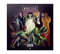 Grupo Erik Universal Monstrers Wall Calendar 2024 12" x 12" | 12 Month Planner | Square Wall Calendar 2024 | Family Planner Calendar 2024 | Cool Calendar
