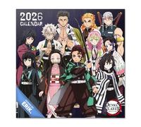 Grupo Erik Wall Calendar 2026 - Demon Slayer Calendar 2026 | Square 30 x 30 cm - 12 x 12 inch Wall Planner, Family Planner Month To View | Demon Slayer Manga Kimetsu No Yaiba, Anime Gifts For Friends