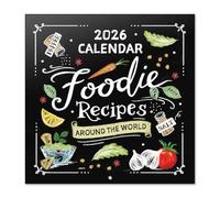 Grupo Erik Wall Calendar 2026 - Foodie Recipes Calendar 2026 | Square 30 x 30 cm - 12 x 12 inches Wall Planner, Family Planner Month To View | Recipe Book Gifts For Friends