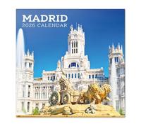 Grupo Erik Wall Calendar 2026 - Madrid Calendar 2026 | Square 30 x 30 cm - 12 x 12 inches Wall Planner, Family Planner Month To View | Spanish Gifts For Friends