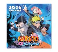 Grupo Erik Wall Calendar 2026 - Naruto Calendar 2026 | Square 30 x 30 cm - 12 x 12 inches Wall Planner, Family Planner Month To View | Shippuden Naruto Manga, Anime Gifts For Friends