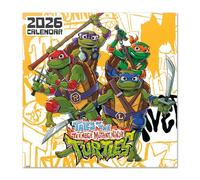 Grupo Erik Wall Calendar 2026 - Teenage Mutant Ninja Turtles Calendar 2026 | Square 30 x 30 cm - 12 x 12 in Wall Planner, Family Planner Month To View | Teenage Mutant Ninja Turtles Gifts For Friends