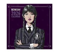 Grupo Erik Wall Calendar 2026 - Wednesday Calendar 2026 | Square 30 x 30 cm - 12 x 12 inches Wall Planner, Family Planner Month To View | Wednesday Addams Gifts For Friends