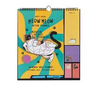 Grupo Erik Wall Planner 2026 - Meow Meow Cat Gifts For Family | Monthly Planner With Stickers, Pen, Shopping List, Sticky Notes | Wall Calendar 16 Months Sep 2025 - Dec 2026