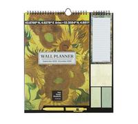 Grupo Erik Wall Planner 2026 - Van Gogh Museum | Monthly Planner With Stickers, Pen, Shopping List, Sticky Notes | Wall Calendar 16 Months Sep 2025 - Dec 2026 | Van Gogh Gifts For Family