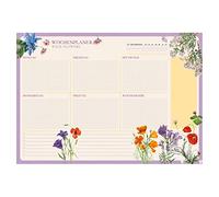 Grupo Erik Weekly Planner A3 In German - Wild Flowers | Undated Daily Planner Family, Desk Calendar, 54 Tear Off Pages A3 Notepad | Cute Stationery Gifts