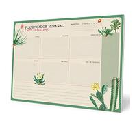 Grupo Erik Weekly Planner A4 In Spanish - Botanical Cacti | Daily Planner, Desk Calendar, Family Planner, 54 Tear Off Pages Notepad | Cute Planner, Cute Stationery Gifts, Spanish Gifts
