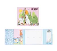 Grupo Erik Weekly Planner & Sticky Notes Set - Moomin | 5 Notepads In Different Sizes & Envelope | Cute Sticky Notes, Cute Stationery Gifts, Moomins Gifts