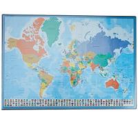 Grupo Erik World Map Desk Mat in Spanish | 13.5 x 19.5 inches - 34.5 x 49.5 cm Pad Desk Protector Mat | Cute Stationery, Back to School Supplies