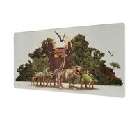 Grupo Erik XXL Mouse Pad - Jurassic Park Merchandise | Gaming Desk Mat 31.5 x 13.8 inches Non-Slip Rubber Mat, Keyboard & Mouse Mat Large | Jurassic World Rebirth Gaming Gifts Gamer