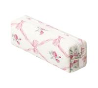 Grurun Corduroy Pencil Case Cute Aesthetic Student Pen Case Pouch Women Girls Cosmetic Bag Make Up Purse (Flower F)