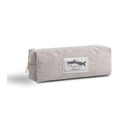 Grurun Corduroy Pencil Case Cute Aesthetic Student Pen Case Pouch Women Girls Cosmetic Bag Make Up Purse (Shark gray)