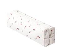 Grurun Corduroy Pencil Case Cute Aesthetic Student Pen Case Pouch Women Girls Cosmetic Bag Make Up Purse (Flower D)