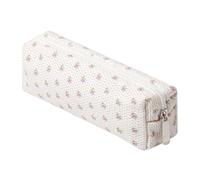 Grurun Corduroy Pencil Case Cute Aesthetic Student Pen Case Pouch Women Girls Cosmetic Bag Make Up Purse (Flower G)