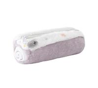 Grurun Cute Plush Pencil Case Large Capacity Kawaii Pen Pouch with Zipper Soft Fluffy Stationery Organizer for Girls Students Portable Makeup Bag (Purple)