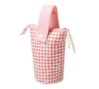Grurun Large Capacity Cotton Foldable Pencil Case Pen Holder Pouch Box Organizer (Cell-Red)
