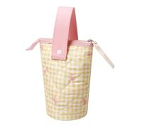 Grurun Large Capacity Cotton Foldable Pencil Case Pen Holder Pouch Box Organizer (Cell-Yellow)