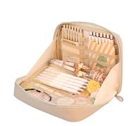 Grurun Pencil Case Pouch Box Cute Kawaii Large Capacity Aesthetic Zipper Pen Holder Organizer Bag for Kids (Z-Gray)