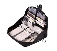 Grurun Pencil Case Pouch Box Cute Kawaii Large Capacity Aesthetic Zipper Pen Holder Organizer Bag for Kids (Black)