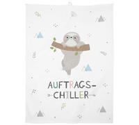 GRUSS & CO 47094 Sloth Chiller, Cotton, 60 cm x 45 cm, White Tea Towel
