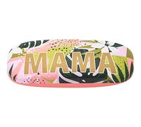 GRUSS & CO 47966 Hard Plastic Glasses Case with Mum Motif 17.5 cm x 6 cm x 3.5 cm, Pink, Standard Size
