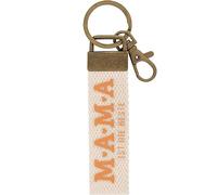 GRUSS & CO 48392 Canvas Key Ring with Lobster Claw Clasp - Light Canvas Pendant with Mum is the Best Motif