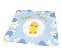 GRUSS & CO 73808 Magic Towel with Happy Easter Motif, Guest Towel, 30 cm x 30 cm, Cotton, Square Pressed, Gift Easter, Easter Nest, Easter Decoration