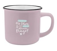 GRUSS & CO 74179 XL Mug with German Text 'Die kleinen Dinge' Favourite Porcelain Mug with Saying, 55 cl with Gift Wrap