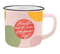 GRUSS & CO 74180 XL Mug with German Text 'Today' Favourite Porcelain Mug with Saying, 55 cl with Gift Wrap