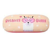 GRUSS & CO Glasses case with pink motif: hard shell made of robust plastic