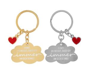 GRUSS & CO Key Fob with Think Design Couple Key Ring