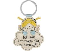 GRUSS & CO Key Ring with Angel Motif, Pendant Made of Pineapple Fibres, Figural, with Key Ring, Funny Gift, Sustainable, 74370