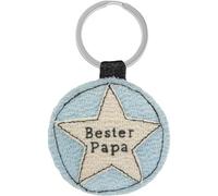 GRUSS & CO Keyring with Dad Motif, Pendant Made of Pineapple Fibres, Figural, with Key Ring, Funny Gift, Sustainable, 74367