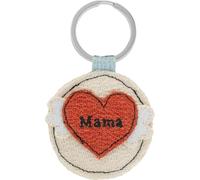 GRUSS & CO Keyring with Mum Motif, Pendant Made of Pineapple Fibres, Figural, with Key Ring, Funny Gift, Sustainable, 74366